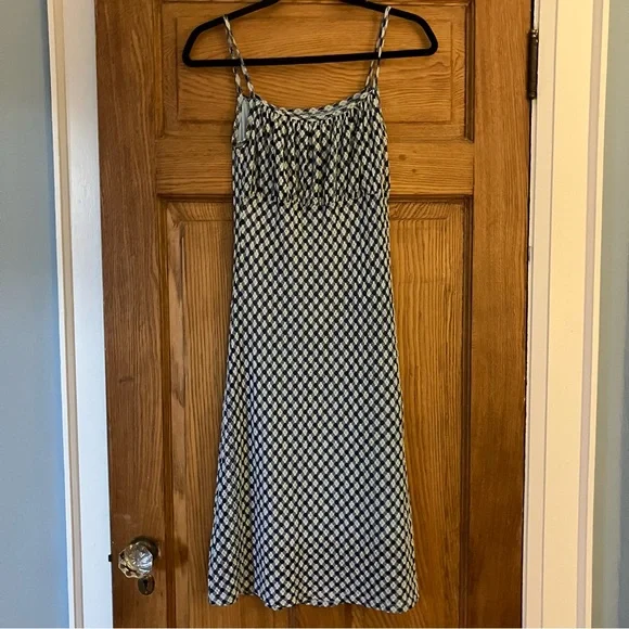 Blue Gingham Midi Dress - Picture 2 of 5